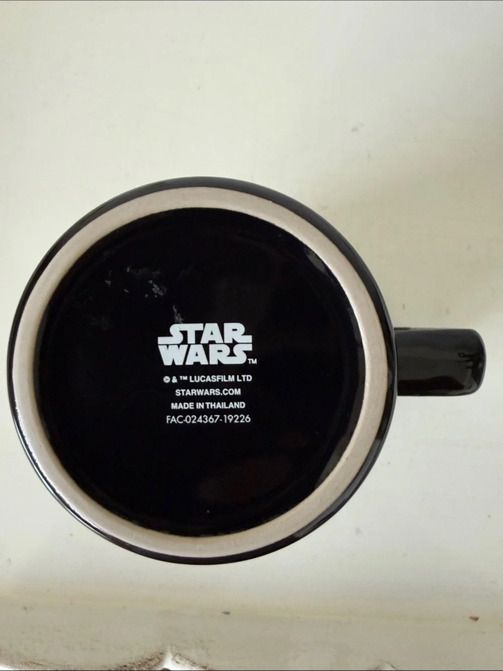 Stars Wars Pew Pew Stormtrooper Black Ceramic Coffee Mug - Disney